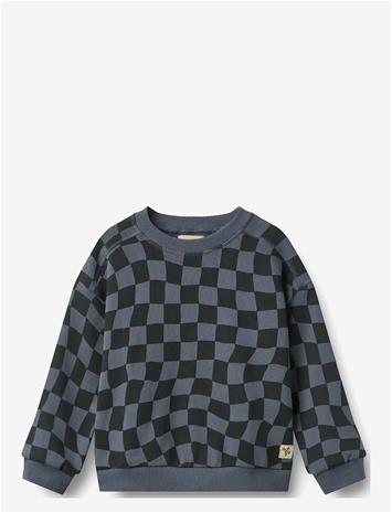 WHEAT Sweatshirt L/S Sandro - NAVY BLUE CHECK - 110
