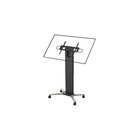 Vision - cart - motorised - for flat panel - trolley - matte black - Max 130 kg - recommended for 90"