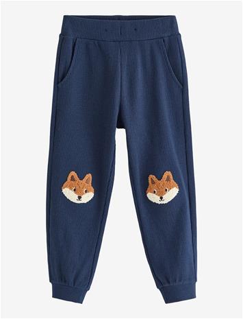 LINDEX Waffled Joggers - DARK BLUE - 110