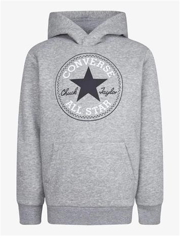 CONVERSE Po-Pull-Over Hoody - DK GREY HEATHER - 98-104