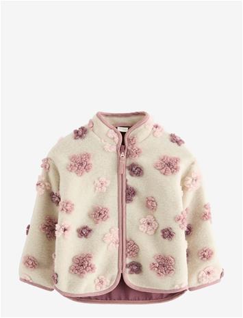 LINDEX Jacket With Terry Flowers - LIGHT BEIGE - 92