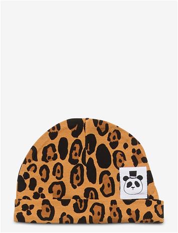 MINI RODINI Basic Leopard Baby Beanie - BEIGE - 40-42