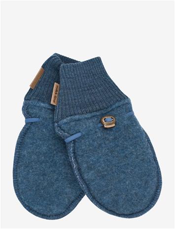 MIKK-LINE Wool Mittens - BLUE MELANGE - 62/68