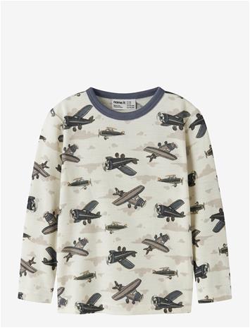 NAME IT Nmmwillitus Wool Ls Top - SNOW WHITE - 98