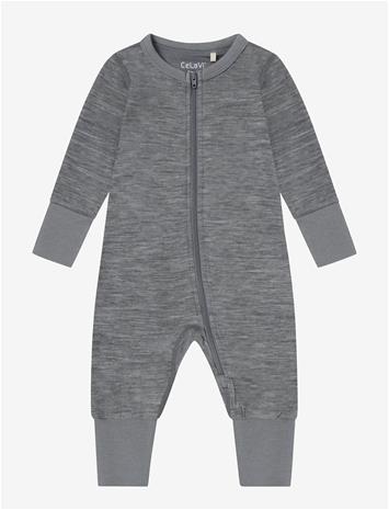 CELAVI Jumpsuit Ls - Solid - QUIET SHADE MELANGE - 90 – kuva 2/2