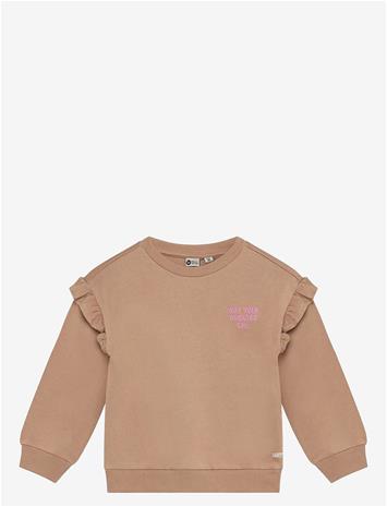 DAILY 7 Sweater Backprint Ruffle - AFFOGAT - 140