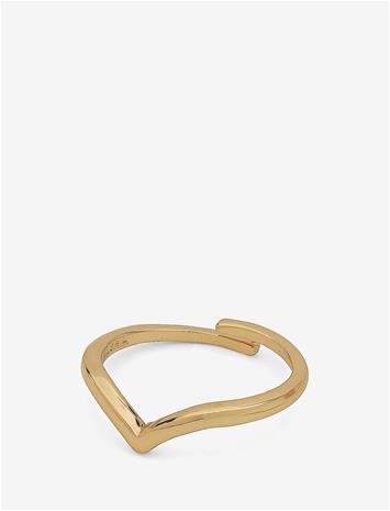PILGRIM Lulu Recycled Stack Ring - GOLD PLATED - One Size – kuva 2/3