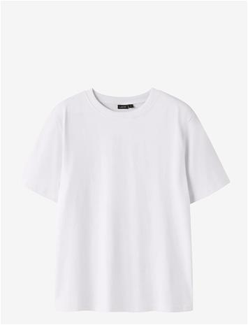 LMTD Nlmfeddy Ss L Top - BRIGHT WHITE - 158-164