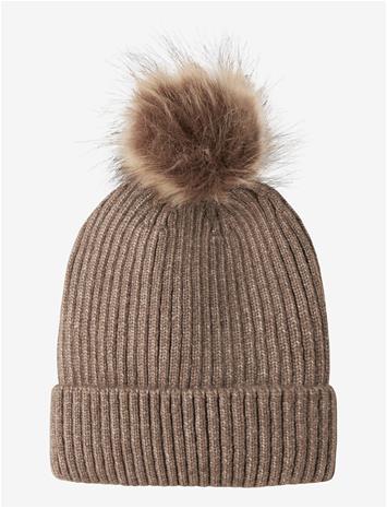 NAME IT Nmnmora Knit Hat - WALNUT - 47-49