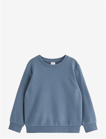 LINDEX Sweatshirt With Brushed Inside - DARK DUSTY BLUE - 92