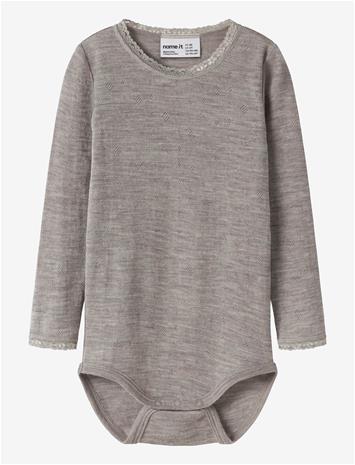 NAME IT Nmfwang Wool Needle Ls Body Solid - SATELLITE - 104