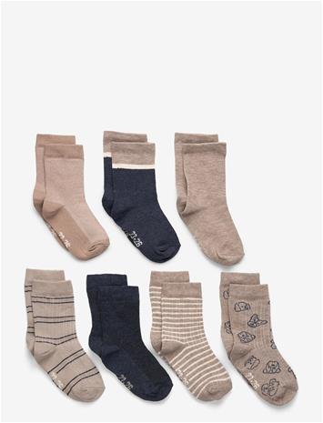MINYMO Socks W.pattern (7-Pack ) - BLUE NIGHTS - 35\38