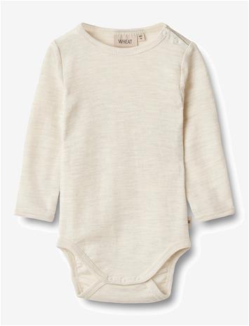 WHEAT Wool Body L/S Lucca - EGGSHELL MELANGE - 68