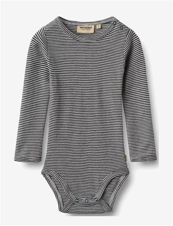WHEAT Wool Body L/S Lucca - NAVY STRIPE - 68
