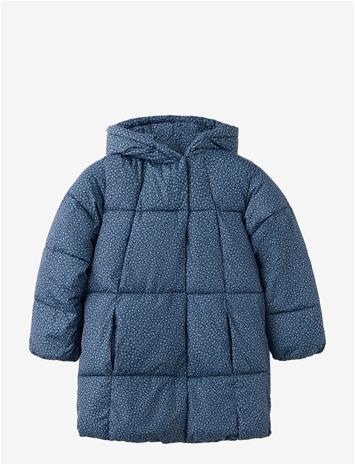 MANGO Quilted Floral Anorak - DARK BLUE - 152