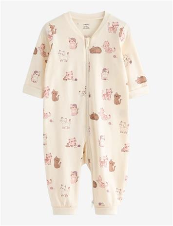LINDEX Sleepsuit With Application At The Back - WHITE - 56