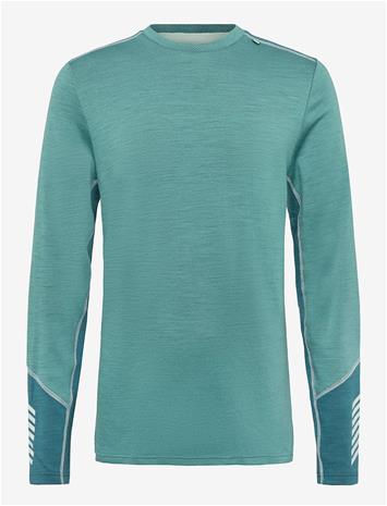 Helly Hansen Lifa Merino Keskipitoinen pyöreä pääntie, miesten, vihreä