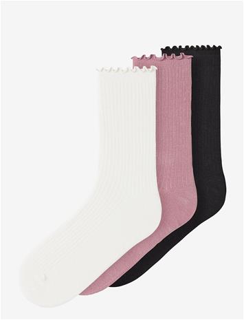 NAME IT Nkfofanti 3P Sock - CLOUD DANCER - 37-39