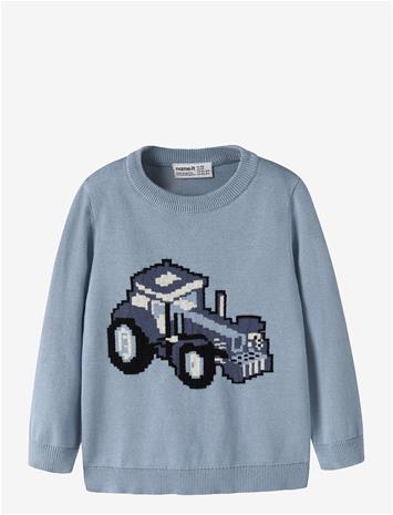 NAME IT Nmmlevon Ls Knit Box - ASHLEY BLUE - 104