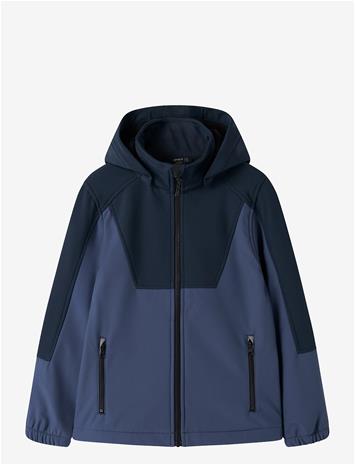 NAME IT Nknalfa08 Softshell Jacket Block Fo1 - DARK SAPPHIRE - 122