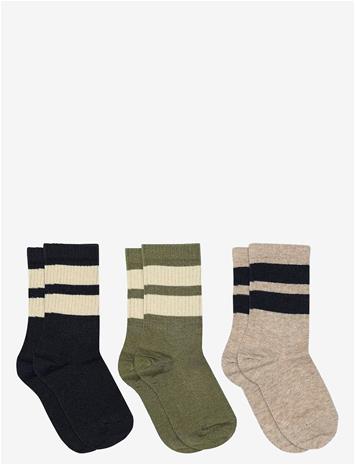 MP DENMARK Anker Socks - 3-Pack - LIGHT BROWN MELANGE - 25/28