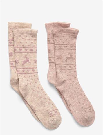 MINYMO Winter Wool Socks 2-Pack - BURNISHED LILAC - 35\38
