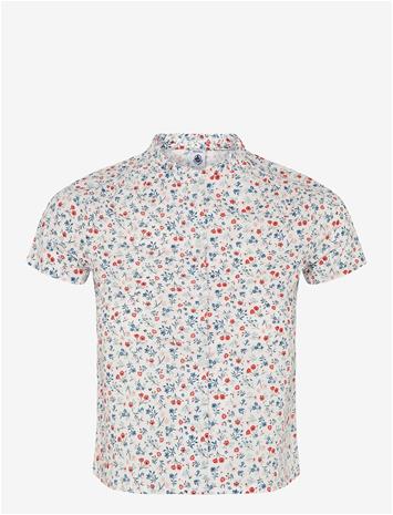 PETIT BATEAU Sf Blouses Mc - MARSHMALLOW/MULTICO - 104