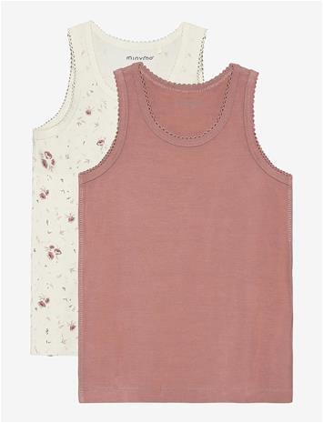 MINYMO Undershirt 2-Pack - PEACH WHIP - 152