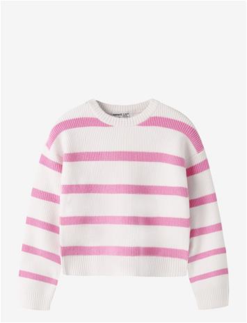 NAME IT Nkfvnilla Ls Sh Knit - CLOUD DANCER - 146-152