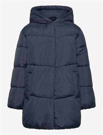 MANGO Hood Puffer Coat - NAVY - 146