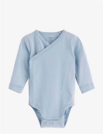 LINDEX Wrap Bodysuit - LIGHT DUSTY BLUE - 62