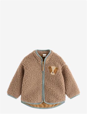 LINDEX Teddy Jacket - LIGHT DUSTY BROWN - 104