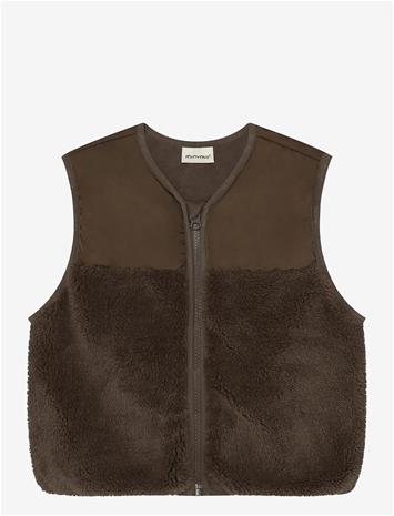 MINYMO Vest Teddy W. Lining - CHOCOLATE CHIP - 122