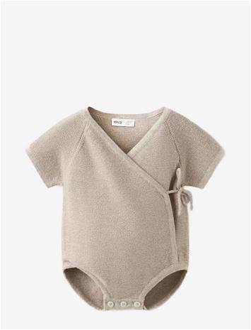 MANGO Fine Knit Babygrow - MEDIUM BROWN - 68 – kuva 2/2