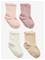 LINDEX Sock 4P Rib Solid - LIGHT DUSTY PINK - 25/27 – kuva 2