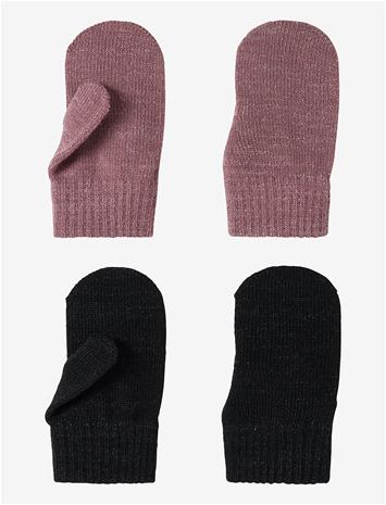 NAME IT Nmfmagic Glitter Mittens 2P - BLACK - One Size