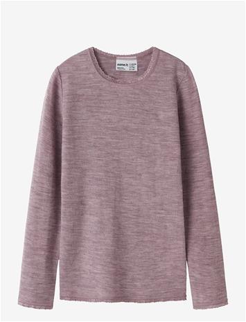 NAME IT Nkfwang Wool Needle Ls Top Solid - TOADSTOOL - 116