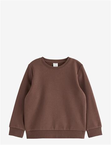 LINDEX Sweatshirt With Brushed Inside - DARK BROWN - 104