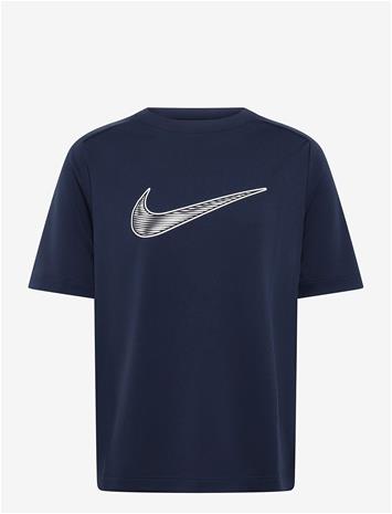 NIKE B Nk Df Multi Ss Top Hbr - MIDNIGHT NAVY/WHITE - 122-128