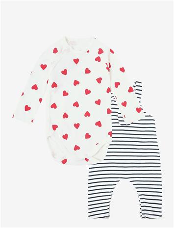 PETIT BATEAU Ensemble Long - MARSHMALLOW/SMOKING - 81