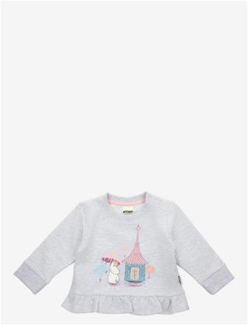 MOOMIN Översvämning Collegetröja - LIGHT GREY - 62