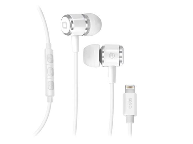 SBS In Ear Stereo Headset with Lightning Connector. White – kuva 2/3