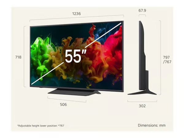 LG 55QNED8EB3B (55"), LED-televisio