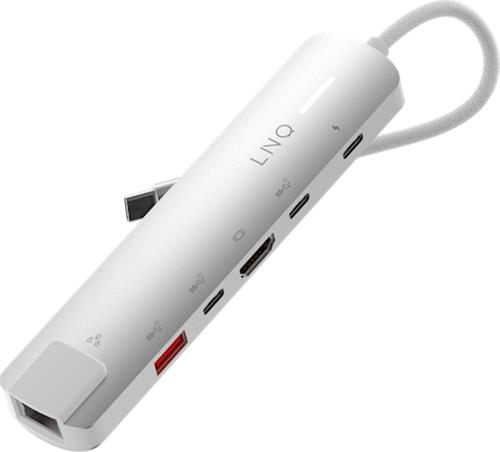 LINQ 6-in-1 Pro 140W USB-C Multiport Hub Space Grey/White