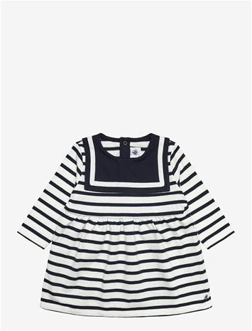 PETIT BATEAU Robes Ml - MARSHMALLOW/SMOKING - 95