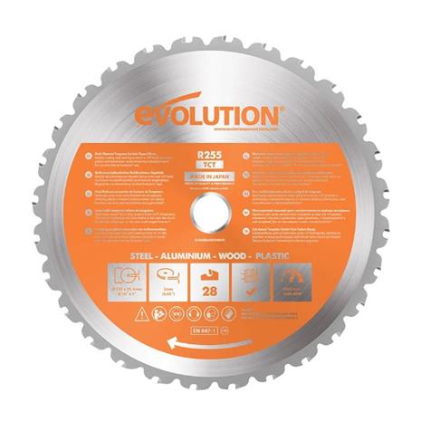 Evolution 255mm pyörösahan monikäyttöterä