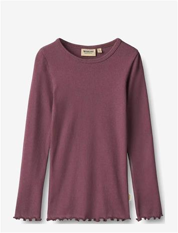 WHEAT T-Shirt L/S Ida - EGGPLANT - 116