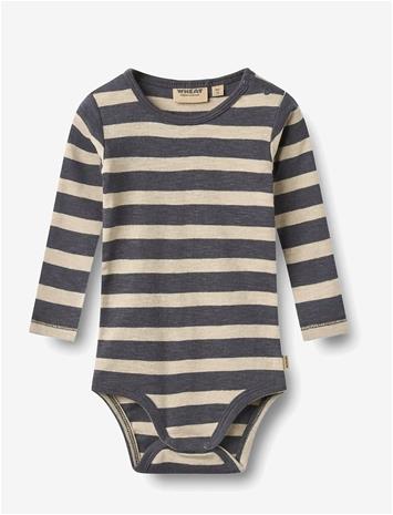 WHEAT Body L/S Freddie - GREYBLUE STRIPE - 62
