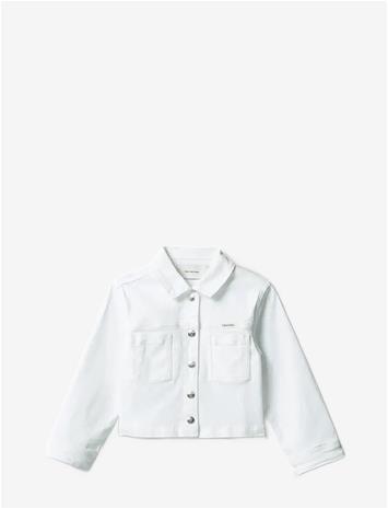 CALVIN KLEIN White Denim Jacket - WHITE - 140