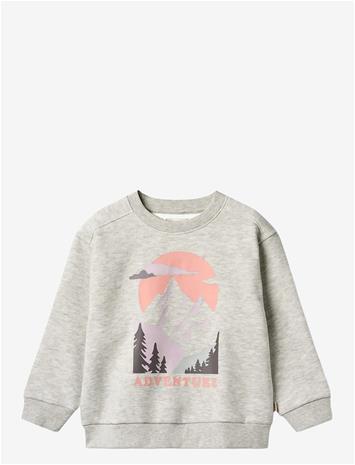 WHEAT Sweatshirt L/S Ellis - LIGHT MELANGE GREY - 92